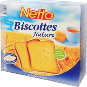 Netto biscottes nature 36 tranches 300g