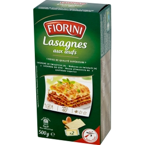 Fiorini pâtes lasagnes œufs 500g