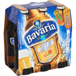 Bière sans alcool bavaria pêche 6x33cl