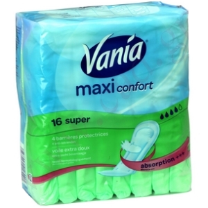 Protection hygiénique Vania maxi confort 16 super