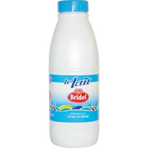 Bridel lait 1/2 écrémé bouteille 1l