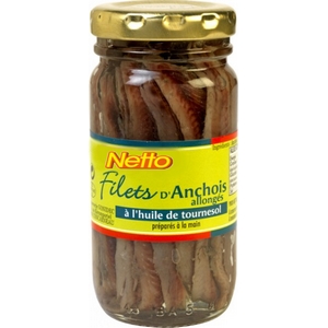 Netto filets d'anchois allongés à l'huile de tournessol 60g