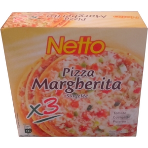 Netto pizza margherita x3 900g