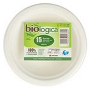 Flo Biologica 15 terrines papier biodégradables 400cc