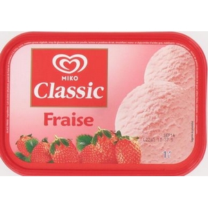 Miko glace fraise bac 1l
