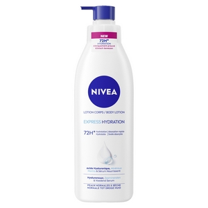 Nivea lait corps express hydratation peaux normales à sèche 72h 250ml