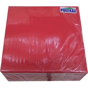 Polykaz serviettes papier 2 plis rouge 35/38/40 lot de 40
