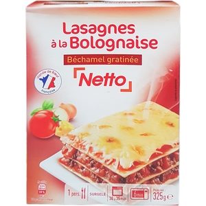 Netto lasagnes congelé à la bolognaise 325g