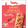 Netto 6 barres de céréales aux fruits rouges 108g