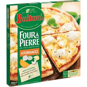 Buitoni pizza four à pierre 4 fromages 390g