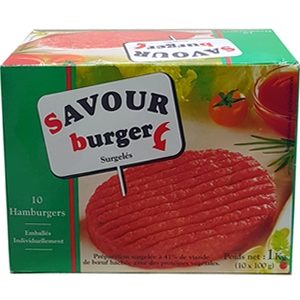 Savour Burger Steaks hamburgers 10x100g