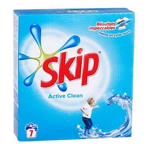 Lessive en poudre Skip active clean 7 doses 490g
