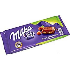 Milka tablette de chocolat au lait noisettes entières 100g