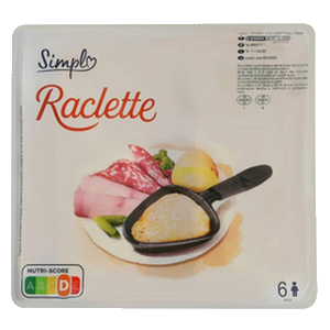 Simply fromage raclette en tranches 800g