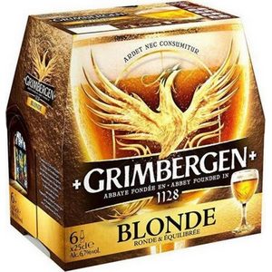 Grimbergen bière d'Abbaye blonde 6x25cl alc. 6,7% Vol.