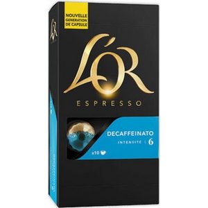 L'Or Espresso Café Or décaféiné intensité 6 Lot de 10 capsules 52g