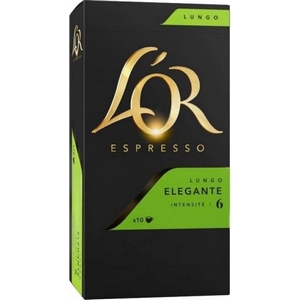 L'Or Espresso Café Or Lungo Elegante intensité 6 Lot de 10 capsules