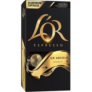 L'Or Espresso Café Or Absolu intensité 9 Lot de 10 capsules 52g