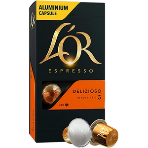 L'Or Espresso Café Or Delizioso intensité 5 Lot de 10 capsules 52g