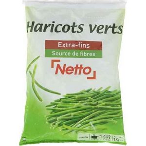 Netto haricots verts extra fins congelés 1kg