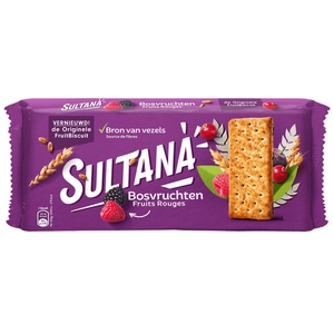 Sultana fruitbiscuit saveur fruits rouge 4x3 175g
