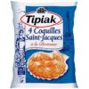 Tipiak 4 coquilles Saint-Jacques congelées à la Bretonne 360g