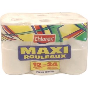 Chlorex papier toilette maxi 12=24