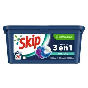 Skip lessive capsules hygiène 3en1 x24 702g