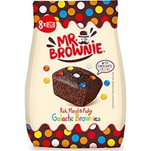 Mr Brownie gâteaux fourrés au chocolat avec dragées au chocolat sachets individuels 200g