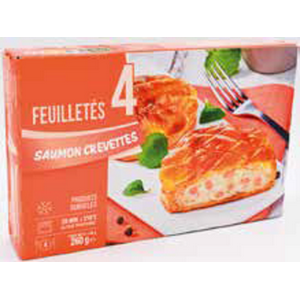 Feuilletés saumon crevettes x4 260g