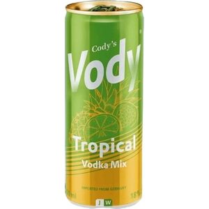 Cody's Vody tropical vodka mix 250ml 18% Alc./Vol.