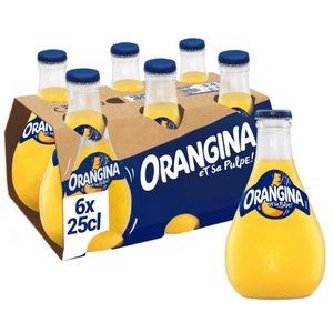 Orangina et sa pulpe blle en verre 6x25cl