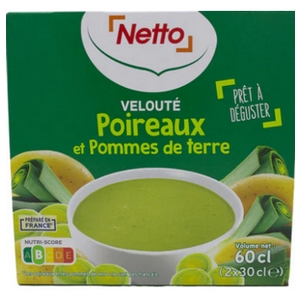 Netto velouté poireaux et pommes de terre 2x30cl