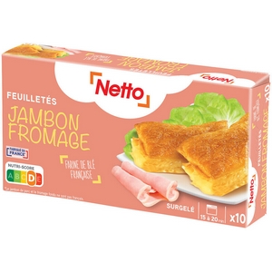 Netto feuilletés jambon fromage surgelé x10 650g