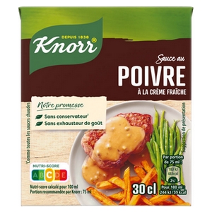 Knorr sauce au poivre à la crème fraîche 30cl