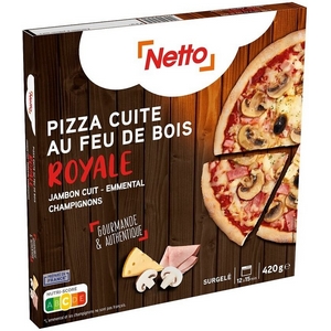 Netto pizza Royale jambon cuit emmental champignons 420g